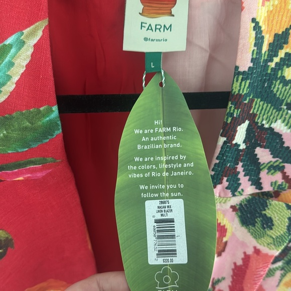 Farm Rio Multicolor Women's Blazer - Picture 2 of 3